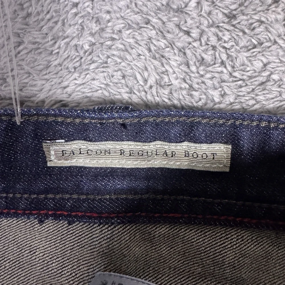 Guess Falcon Jeans Mens 40x32 Regular Boot Button Fly Dark Y2K Whisker